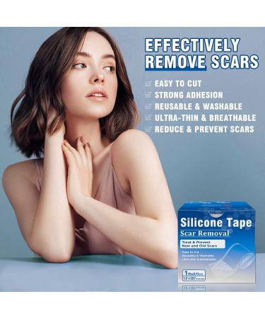 Carbou Medical Silicone Scar Tape 1.6x120 | Painless Scar Removal for C-Section, Surgery, Acne & Keloid - Buy Online on GoSupps.com