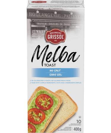 Boulangerie Grissol Melba Toast No Salt - Savoury Light and Crispy Snack for at Home or On The Go 400g Unit Pack Melba Toast No Salt 400g - Buy Online on GoSupps.com