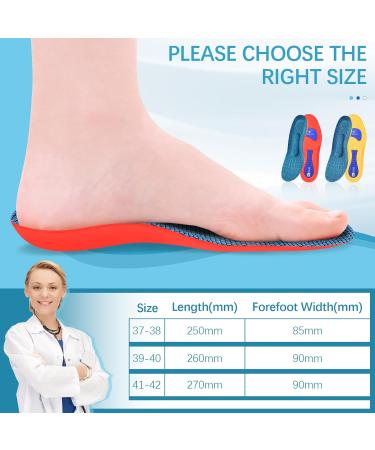Norelie Orthopedic Insoles - 2 Pairs Comfort & Support for Work & Sports Shoes (Sizes 39-40) | Best Foot Vault Support - Buy Online on GoSupps.com