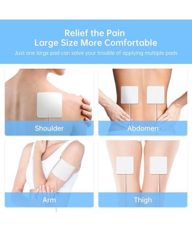 12 Pack 4'' x 4'' XL TENS Unit Replacement Pads with Holder - Compatible with AUVON TENS 7000 EMS Machine - Buy Online on GoSupps.com