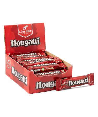 Côte d'Or Nougatti - Milk Chocolate Nougat Bar - 100% Sustainable Cocoa - Display of 24 individual bars (30 g)