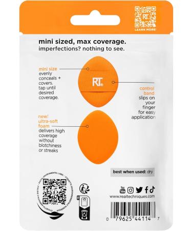 Real Techniques Mini Miracle Concealer Puff Small Makeup Puff For Liquid and Cream Foundation and Concealer Targeted Concealing Under Eyes and Blemishes Travel Friendly 6 Count 6/Mini Miracle Concealer Puff Trio - Buy Online on GoSupps.com