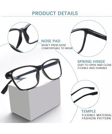 CLASAGA Progressive Multifocus Reading Glasses for Women - Blue Light Blocking Computer Readers with Spring Hinge | 3 Mix Colors 2.0x Magnification - Buy Online on GoSupps.com