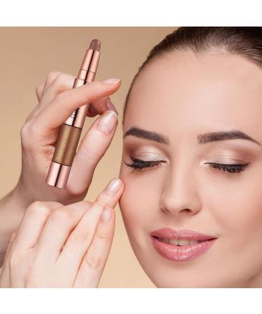Shimmer Eyeshadow Stick | 2 in 1 Makeup Highlighter Cream Liquid Eyeshadow Stick Sets - Long Lasting Waterproof Make Up for Cheek Brow Bone and Eye Corner Frifer 06# - Buy Online on GoSupps.com