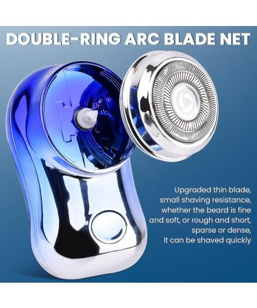Mini Travel Electric Shaver - Portable Rechargeable Razor for Wet & Dry Use | Lightweight Pocket Size with Battery Display - Perfect for Teens & Business | Gradient Blue - Buy Online on GoSupps.com