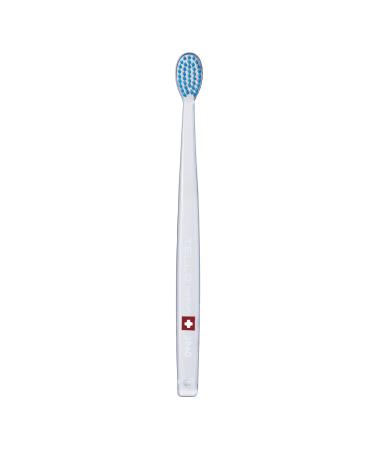 TELLO 3940 Adult Medium Swiss Toothbrush for Gentle Cleaning with Ergonomic Handle  1 Count 1 Count (Pack of 1)