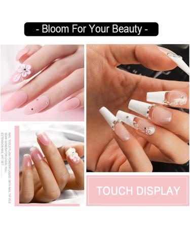 Acrylic Nail Kit for Beginners - White Pink Nude Acrylic Powder Set with Liquid for Nail Extension Carving - Includes Acrylic Nail Brush - Home Use - Buy Online on GoSupps.com