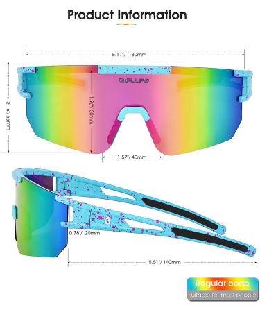 BOLLFO Cycling Sunglasses | UV 400 Polarized Eyewear for Men Women - Colorful Lens - Buy Online on GoSupps.com