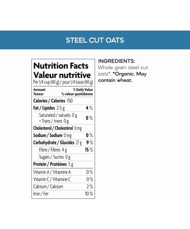 Nature's Path Organic Quick Cook Steel Cut Oatmeal 680 g (Pack of 6) Non-GMO - Buy Online on GoSupps.com