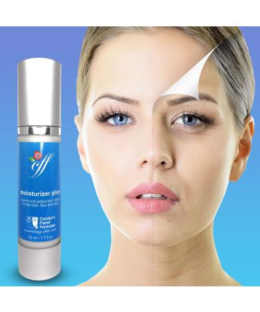 Carolyn's Facial Formulas Moisturizer Plus | Vegan Eye Cream | Cruelty-Free Vitamin C Face Cream | Made in USA | 50 ml - International Shipping Available - Buy Online on GoSupps.com