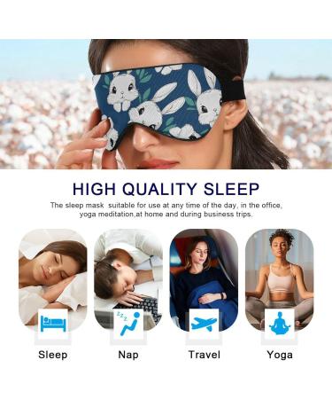 Haskirky Light Blocking Eye Mask for Travel, Yoga, Meditation - Adjustable for Men and Women - Deep Sleep Comfort - Fashionable Rabbit Pattern - Buy Online on GoSupps.com