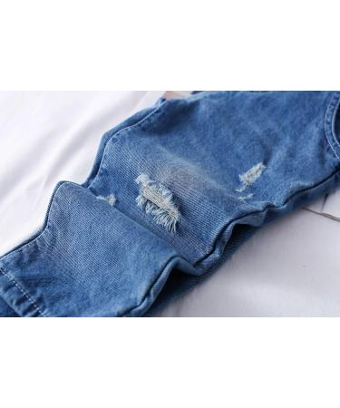 KidsCool Space Baby Boy Girl Jean Overalls Toddler Ripped Denim Workwear 6-12 Months Blue - Buy Online on GoSupps.com