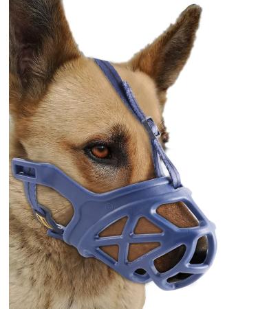Mayerzon muzzle for dogs breathable for small medium large and large dogs stops bite bark and chewing best for aggressive dogs large blue