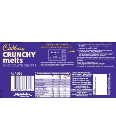 Cadbury Crunchy Melts Chocolate Centre Chocolate Chip Cookies 156 g - Buy Online on GoSupps.com