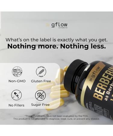 gflow vitamins Berberine HCl 1200 mg in Vegetable Capsules | Berberine Top Choices Made in The USA - Buy Online on GoSupps.com