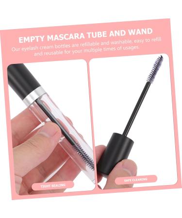 WOONEKY 2 Sets Mascara Tube with Eyelash Wand Empty Eyeliner Tube Makeup Containers DIY Kits Plastic Black - Buy Online on GoSupps.com