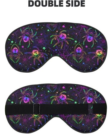Multi-Colored Spiders Adjustable Sleep Mask | Double-Sided Eye Covers for Perfect Shading & Eye Edema Relief - Soft & Comfortable - Buy Online on GoSupps.com