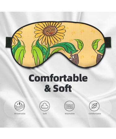 Sunflower Seeds Eye Mask | Soft Adjustable & Comfortable Sleeping Mask for Men & Women - Buy Online on GoSupps.com