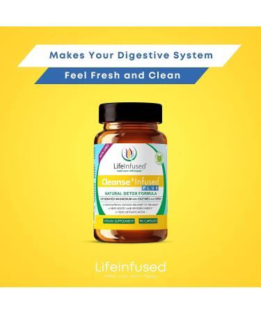 Life Infused Cleanse Plus - Natural Colon Cleanser with Oxygenated Magnesium - Detoxify Colon, Liver & Kidneys - 90 Caps - Buy Online on GoSupps.com