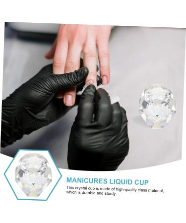 Housoutil 1pc Nail Art Crystal Cup Esmalte De Gel Para U as Clear Tumblers Nail Cup Sheer Nail Polish Dish Clear Fingernail Polish Nail Crystal Container White Crystal Liquid Cup - Buy Online on GoSupps.com