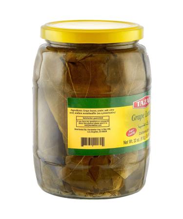 Tazah Grape Leaves 32oz Jar - California Style - 2 Pound Pack of 1 - Buy Online on GoSupps.com