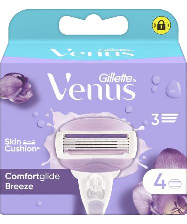 Gillette Venus Comfortglide Breeze Blade Refills X4 For Women 3 Blades - Buy Online on GoSupps.com