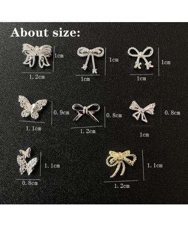 20 Pieces Nail Art Charms - Street Stones Cross-Nail Trailers Bear & Butterfly Nail Gems for DIY Decor - Buy Online on GoSupps.com