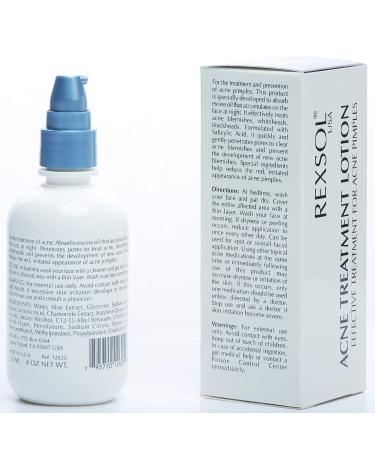 REXSOL Acne Treatment Lotion - Nighttime Salicylic Acid Formula (120 ml) | Fast International Shipping - Buy Online on GoSupps.com