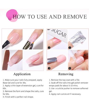 Builder Gel for Nails Nail Strengthener 3 Colors Builder Gel Nail Kit Extension Gel Base Gel in a Bottle Clear & White & Light Nude UV LED Polish Building Nail Gel - Buy Online on GoSupps.com