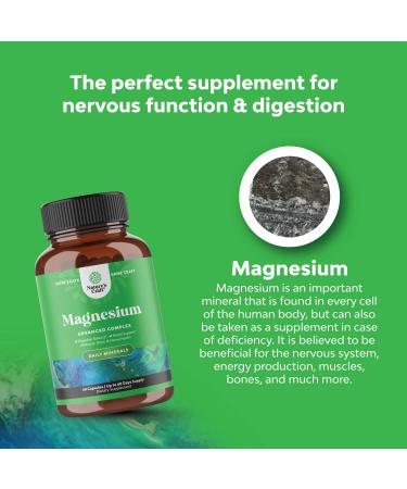 High Absorption Magnesium Complex Supplement - Pure Magnesium Citrate 500mg with Oxide for Sleep, Digestion & Mood Support - 500mg Capsules - Buy Online on GoSupps.com