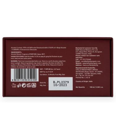 Bloom Beauty Bella Vita Luxury Men Oud Dark Eau De Parfum Intense Liquid Perfume with Grapefruit Orris Vetiver |Woody Musky Long Lasting Edp Fragrance Scent 100 Ml - Buy Online on GoSupps.com