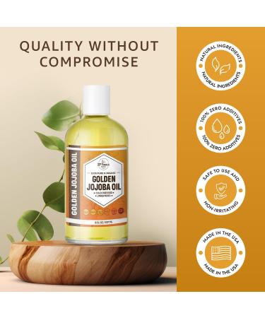 33rd PARALLEL | Golden Jojoba Oil (16 oz) Cold Pressed & Unrefined Non-GMO 100% Pure & Natural Hexane Free | Moisturizing Oil for Skin Face Hair & Nails | 16 FL OZ - Buy Online on GoSupps.com