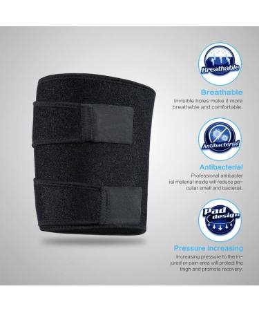 DOACT Thign Brace Adjustable Thigh Compression Sleeve with Silicone Anti-Slip Strips Thigh Support Wrap for Pulled Injury Strain Tendonitis Sprains Strains Torn Muscle Recovery and Rehab Fits Men & Women - Buy Online on GoSupps.com