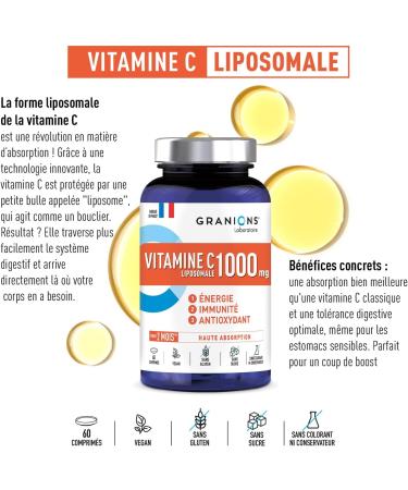 GRANIONS | Liposomal Vitamin C 1000 mg | Contributes to the normal functioning of the immune system and reducing fatigue | Hi - Buy Online on GoSupps.com