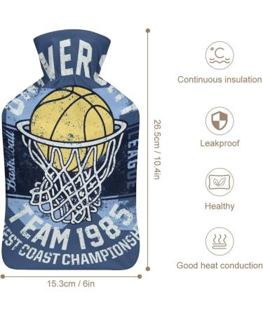 Basketball Hot Water Bottle with Plush Cover - Hand Warmer for Adults & Kids | 26.5x15.3cm - International Shipping Available - Buy Online on GoSupps.com