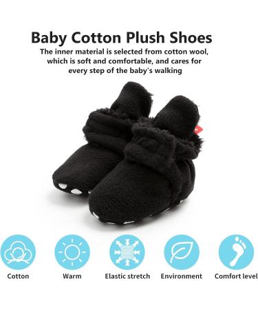 EDOTON Unisex Newborn Winter Boots - Warm & Non-Slip 12-18 Months Black - Buy Online on GoSupps.com