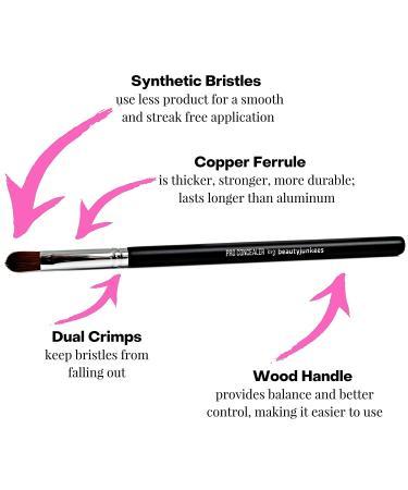 Flat Concealer Brush - Precision Makeup Tool for Eyes, Brows, and Eyelids | Synthetic Bristles for Blending Liquid, Cream, and Powder Products | Cruelty-Free - Buy Online on GoSupps.com