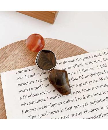 JIEKRIHLO 2-Piece Acrylic Geometry Hair Clips | Mori Girl Design | 3 Color Options | Women & Girls - Buy Online on GoSupps.com