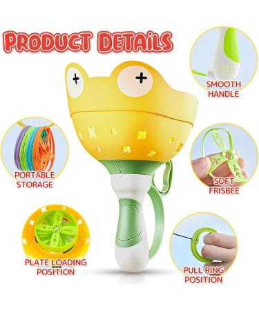 Shop Outdoor Toys for Kids Ages 4-8 | 24 Discs Flying Saucer Launcher & Propeller Toys - Perfect for Garden Fun! - Buy Online on GoSupps.com