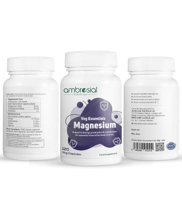 Ambrosial Magnesium Complex Food Supplement (Pack of 1-120 Capsules) 120 Count (Pack of 1) - Buy Online on GoSupps.com