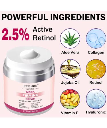 Anti Aging Neck Firming Cream with Retinol, Collagen & Hyaluronic Acid - 50ML - Buy Online on GoSupps.com