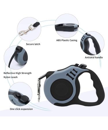 QKTYB Cat Harness and Retractable Dog Lead Set - 5m/16.4 Ft Extendable Leash - Soft Harness for Cats and Small Dogs - Grey (S) - Buy Online on GoSupps.com