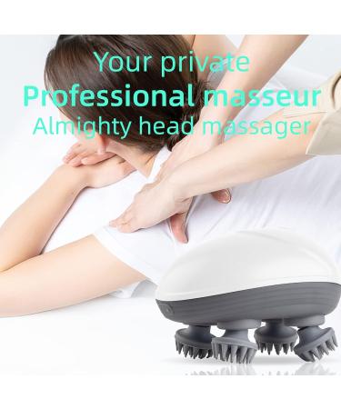 Buy Handheld Electric Scalp Massager - White | Relax & Alleviate Headaches | International Shipping - Buy Online on GoSupps.com