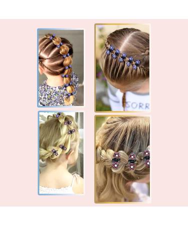 WIDREAM 32-Piece Rhinestone Hair Clips Set - Mini Flower Hairpins for Girls & Women | 8 Vibrant Colors - Buy Online on GoSupps.com