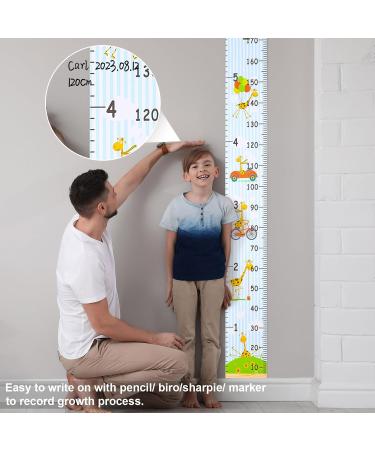 MHJY Height Chart for Kids Height Measure Wall Chart Child Growth Chart Wooden Ruler 7.9'' x 79'' Canvas Height Measurement Hanging Wall Decor for Baby Girls Boys Toddler Bedroom Nursery Cartoon Giraffe - Buy Online on GoSupps.com
