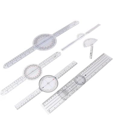 4 Goniometers Centimeters 6 Pieces Multifunctional 8 10 Inch Medical Goniometer Set for Home Use Physiotherapists and Students Medical 360 Degree Goniometer Ruler Spinal Digital Angle Goniometer  - Buy Online on GoSupps.com