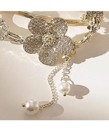 Hair Ornaments Tassel Hairpin with Rhinestones Faux Pearl Fairy Fish Tail Flower Butterfly Design Elegant Hair Clip Women Hair Accessories - Buy Online on GoSupps.com