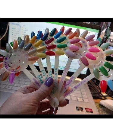 120 Flower Nail Swatch Wheel - Gel polish - Nail Polish Display Fan Sample Sticks - By Vixi - Buy Online on GoSupps.com