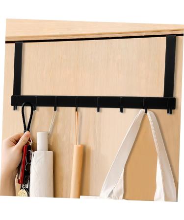 PRETYZOOM Aluminum Bedroom Back Hooks Rack with Coat Hanging Hangers Bags Bathroom Door Hats Overdoor Metal - Buy Online on GoSupps.com