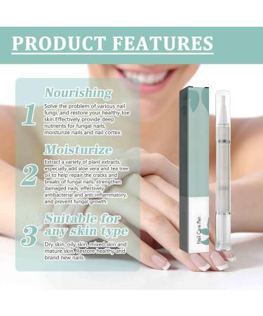 Nail Strengthener Pen Cuticle Oil Pen for Nails Natural Nail Care for Weak Nails - Aloe Peppermint Tea Tree Oil Vitamin C Nail Nutrition Pen (1pc) - Buy Online on GoSupps.com